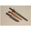 Image 1 : Bonanza lot of 3 edged weapons as described.  Number 1 is a krag bowie knife bayonet dated  1900 U.S