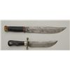 Image 1 : Lot of two antique knives as described.  Number one is an extra-large Marbles Bowie  knife with 10 1