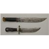Image 2 : Lot of two antique knives as described.  Number one is an extra-large Marbles Bowie  knife with 10 1
