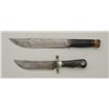 Image 3 : Lot of two antique knives as described.  Number one is an extra-large Marbles Bowie  knife with 10 1