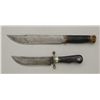 Image 4 : Lot of two antique knives as described.  Number one is an extra-large Marbles Bowie  knife with 10 1