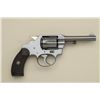 Image 2 : Colt Pocket Positive DA revolver, .32 Police  cal., 3-1/2” barrel, high polish blue finish,  checker