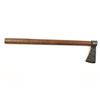 Image 1 : Small hand forged iron axe, approx. 4” x  2”  with dark patina and scattered pitting, later  wood sh
