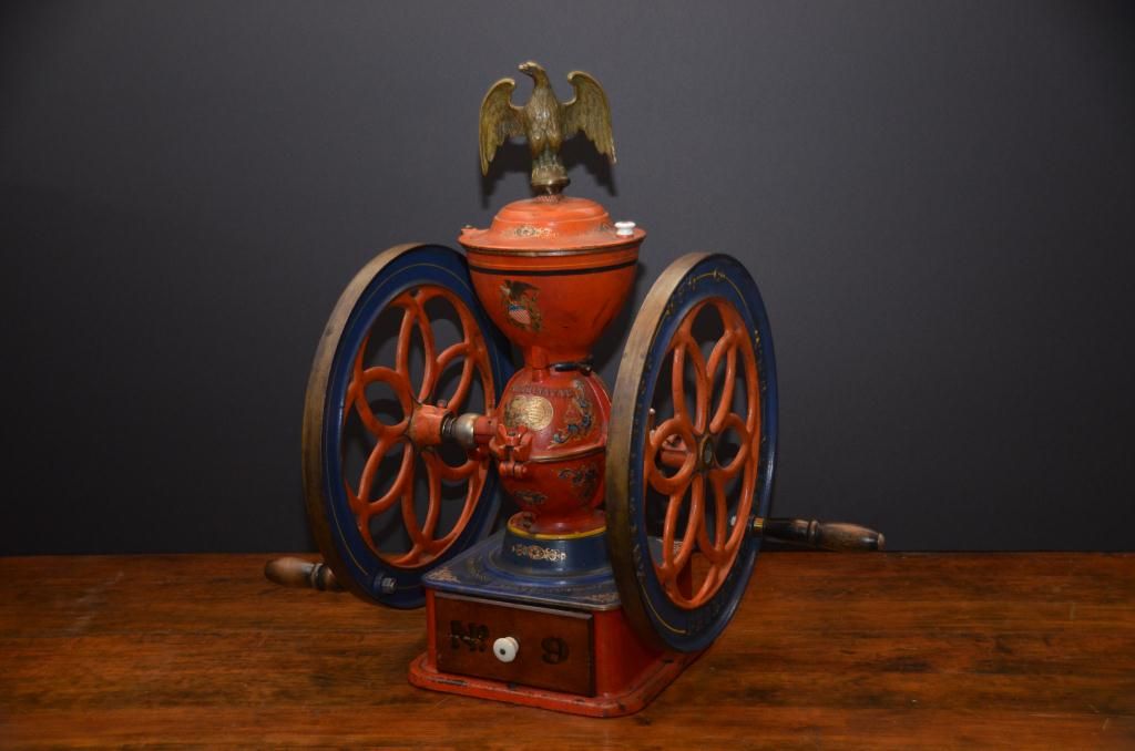 Original antique coffee grinder by Enterprise Manufacturing Company