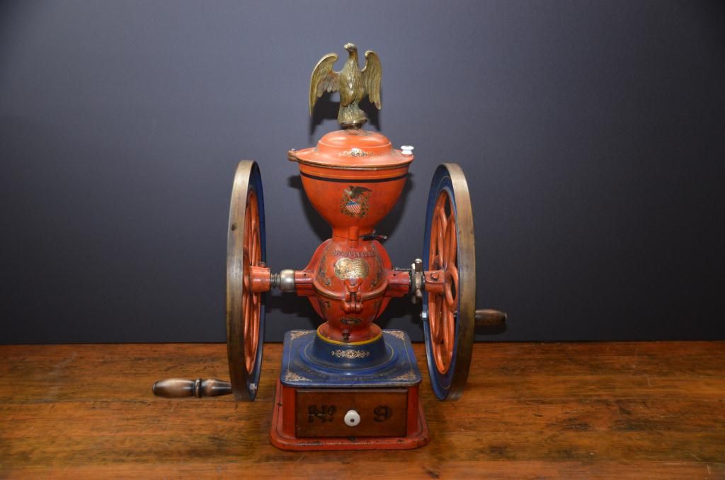 Original antique coffee grinder by Enterprise Manufacturing Company