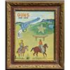 Image 2 : Framed original water color by Western lawman  Fred Lambert, approx. 27” x 22-1/2” entitled  “Guns O