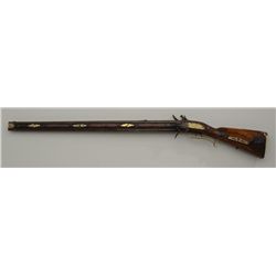 Beautiful early European raised carved  flintlock swivel barrel combination longarm  silver inlaid o