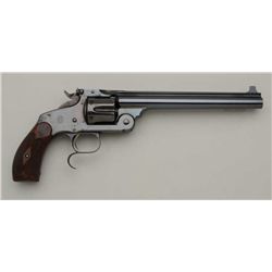 Smith & Wesson New Model No. 3 in .44 S&W  caliber with factory 8” barrel and spur on  trigger guard