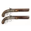 Image 2 : Massive pair of percussion pistols by Clough  and Sons of Bath, England in  French fitted  case with