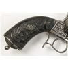 Image 5 : Exhibition quality deep relief scroll  engraved and chiseled single action pin fire  pistol by Lefau