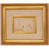 Image 1 : Miniature pencil sketch and watercolor in  Indian scene measuring approximately 2 ¾” x  4” beautiful