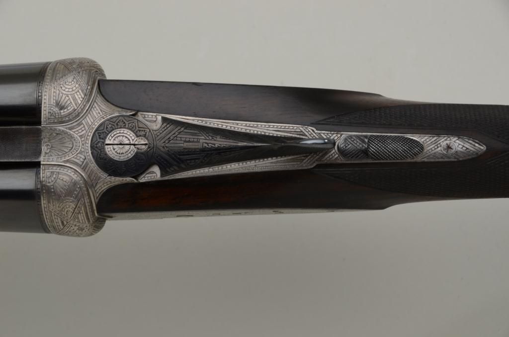 Very unusual and high grade full side lock ejector, double rifle with ...