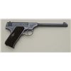 Image 1 : Colt Woodsman .22 caliber semi-automatic  pistol factory engraved with blue finish and  checkered wo