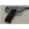 Image 6 : Colt Woodsman .22 caliber semi-automatic  pistol factory engraved with blue finish and  checkered wo