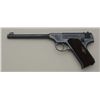 Image 8 : Colt Woodsman .22 caliber semi-automatic  pistol factory engraved with blue finish and  checkered wo