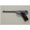 Image 9 : Colt Woodsman .22 caliber semi-automatic  pistol factory engraved with blue finish and  checkered wo