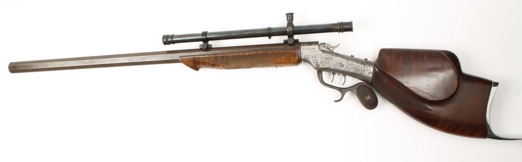 Marlin Falling Block Rifle Marlin Ballard single shot falling block rifle finely period New York ...