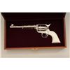 Image 8 : Colt Single Action Army revolver .45 long  Colt caliber, 7 ½” barrel, factory engraved,  nickel fini