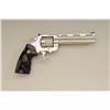 Image 2 : Colt Python .357 magnum, double action  revolver with 6” barrel, high polished nickel  finish and me