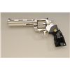 Image 3 : Colt Python .357 magnum, double action  revolver with 6” barrel, high polished nickel  finish and me
