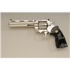 Image 5 : Colt Python .357 magnum, double action  revolver with 6” barrel, high polished nickel  finish and me