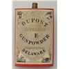 Image 1 : Dupont Superfine Fg Gunpowder can, approx. 6”  in height with complete label, majority of  original 