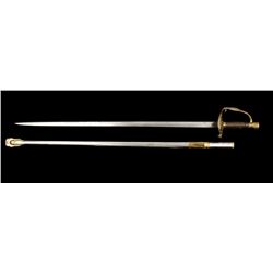 Model 1840 non-commissioned officers sword  with blade etched showing Eagle and US by  William Reed 