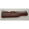 Image 1 : Leather mutton leg style shotgun case in  overall very good condition with “J.B.  Finnell, Pasadena,