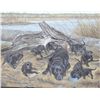Image 1 : Oil painting entitled “Tired Mama” showing  Labrador retriever with her pups signed lower  left Will