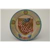 Image 1 : Early 1900’s patriotic color advertising  metal tray approx. 10” in diameter  compliments of C.D. Ke