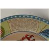 Image 9 : Early 1900’s patriotic color advertising  metal tray approx. 10” in diameter  compliments of C.D. Ke