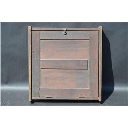 Wells Fargo & Co Express stenciled wood  cabinet approx. 22-1/2” in height x 22” wide   x 4” deep wi