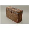 Image 1 : Old canvas covered wood document box approx.  12” in height x 18-1/2” long  x 6-1/2” wide  with part