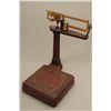 Image 2 : Old Howe iron and brass 60 lbs. package scale  stenciled in white “Wells Fargo & Co.  Express” on bo