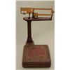 Image 4 : Old Howe iron and brass 60 lbs. package scale  stenciled in white “Wells Fargo & Co.  Express” on bo