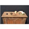 Image 3 : Old oak Express Co. stationary cabinet  approx. 30” in height, 24” wide and 11” deep  with variety o