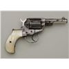 Image 2 : Colt Model 1877 DA ejectorless revolver, .38  cal., 3-1/2” etched panel barrel, nickel  finish, pear