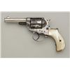 Image 3 : Colt Model 1877 DA ejectorless revolver, .38  cal., 3-1/2” etched panel barrel, nickel  finish, pear