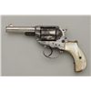 Image 4 : Colt Model 1877 DA ejectorless revolver, .38  cal., 3-1/2” etched panel barrel, nickel  finish, pear