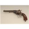 Image 1 : Lefaucheux signed single action pin-fire  revolver in approximately 11 MM with  considerable blue an