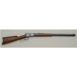 Winchester Model 1892 lever action rifle,  .25-20 W.C.F. cal., 24” octagon barrel,  re-blued finish,