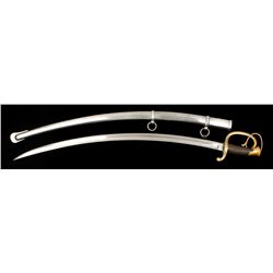 U.S. Model 1840 light artillery saber by Ames  dated 1863 showing full inspections and  remaining in