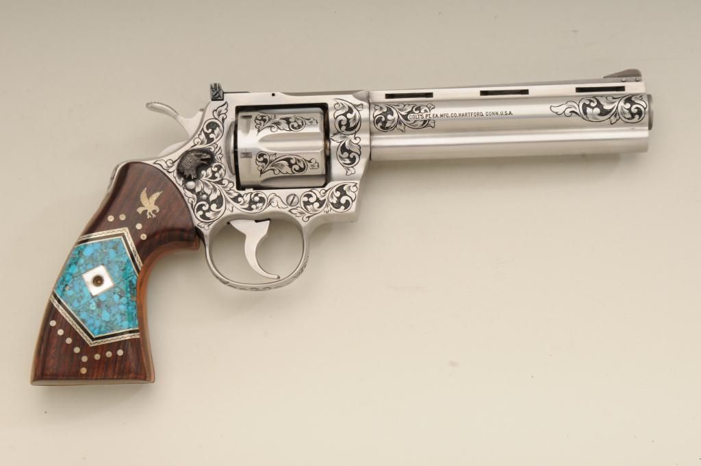 Colt Python .357 Magnum double action revolver stainless steel with 6 ...
