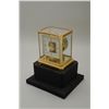 Image 2 : High quality Le Coultre perpetual motion  window clock with gold plated brass mountings  and see-thr
