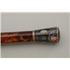 Image 4 : Fancy antique walking cane with decorative  head showing designs in multi-gold and silver  inlays, s