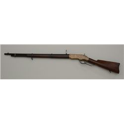 Winchester Model 1866 lever action musket in  .44 rimfire caliber serial number 76189. This  model 1