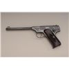 Image 3 : Factory engraved Colt pre-war Woodsman .22  caliber semi-automatic pistol with 6 ½”  barrel, blued f
