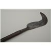 Image 2 : Forged steel bill or polearm measuring  approximately 15” from tip to end of thick  construction and