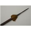 Image 2 : Early European spike type polearm  measuring  approx.. 9” with no straps and spear type  head circa 