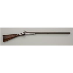 Fine quality pin fire double-barreled shotgun  signed Le Page Freres A  Paris in 16 gauge  remaining